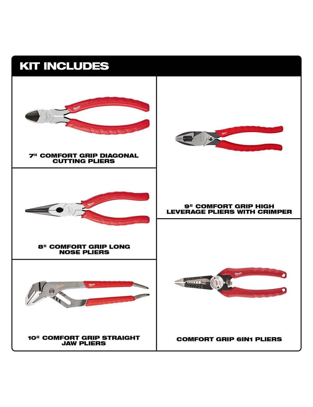 Electrician's Pliers Hand Tool Set (5-Piece)