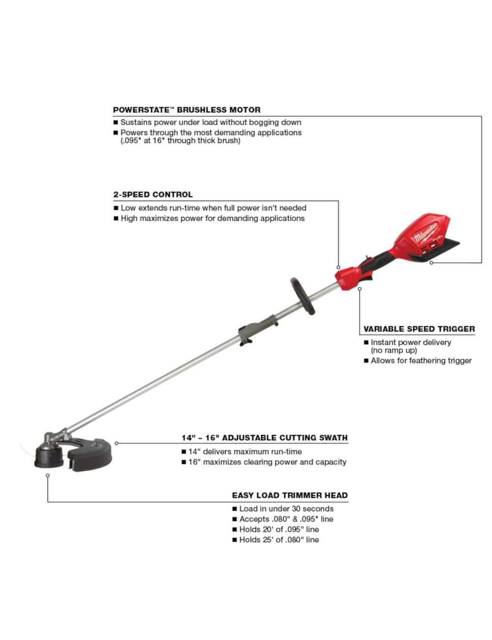 M18 FUEL 18-Volt Lith-Ion Brushless Cordless Electric String Trimmer/Blower Combo Kit w/Pole Saw Hedge Trimmer (4-Tool)