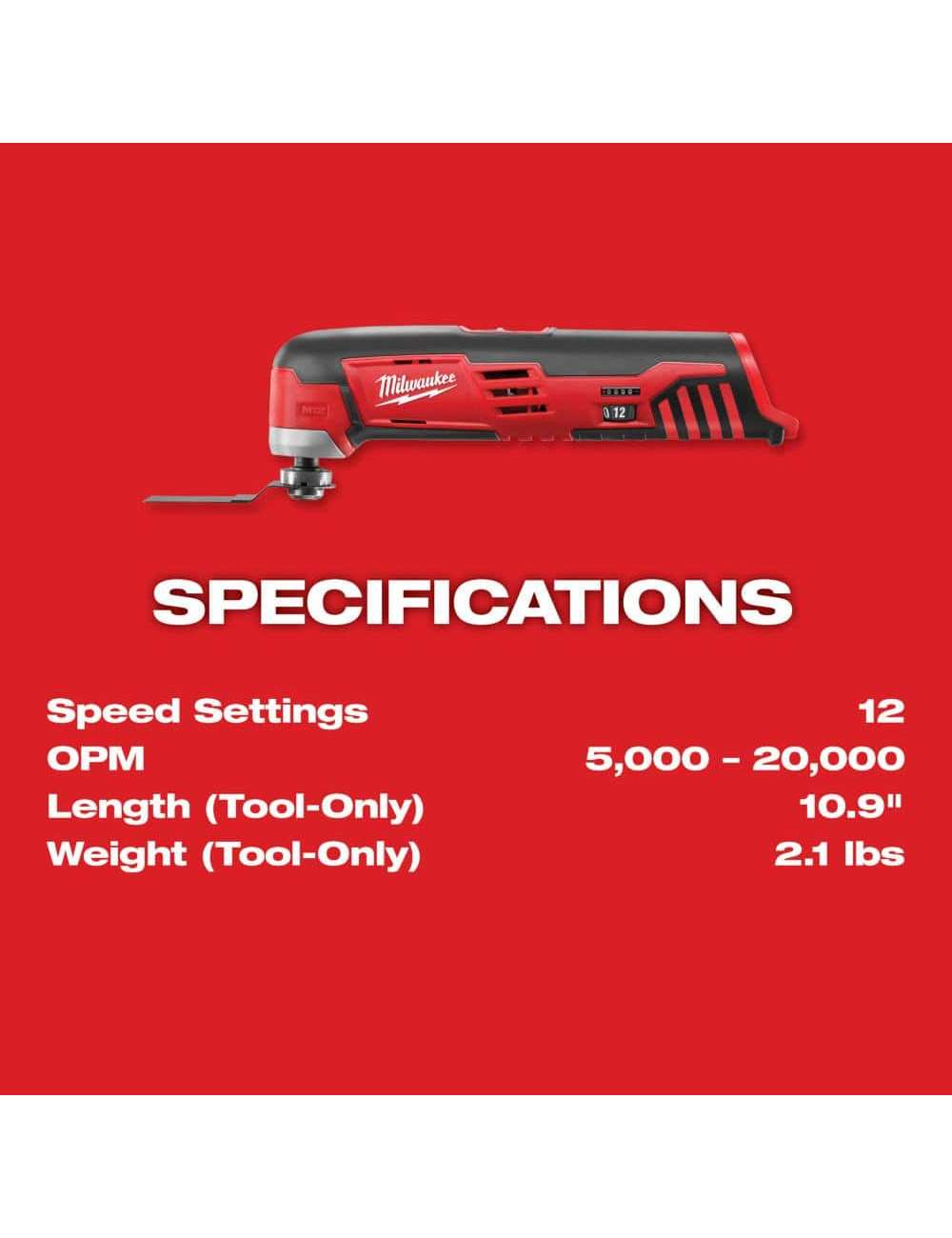 M12 12V Lithium-Ion Cordless Oscillating Multi-Tool (Tool-Only)