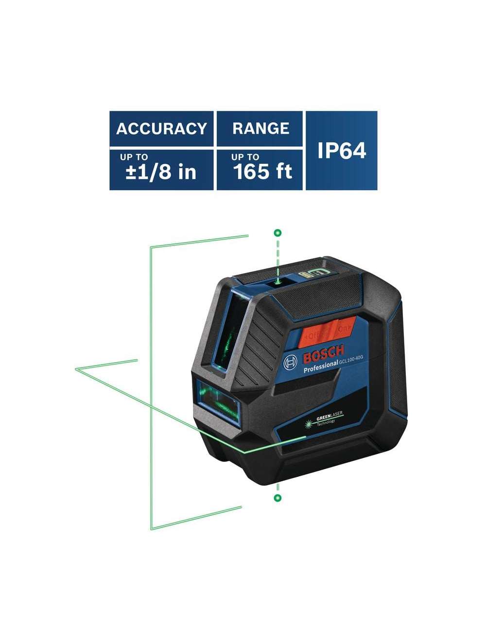 100 ft. Green Combination Laser Level Self Leveling with VisiMax Technology, Fine Adjustment Mount & Hard Carrying Case