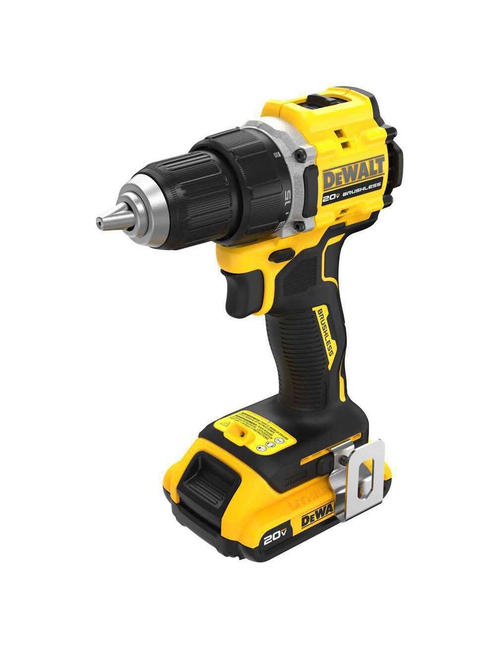 ATOMIC 20-Volt Lithium-Ion Cordless Compact 1/2 in. Drill/Driver Kit with 2.0Ah Battery, Charger and Bag