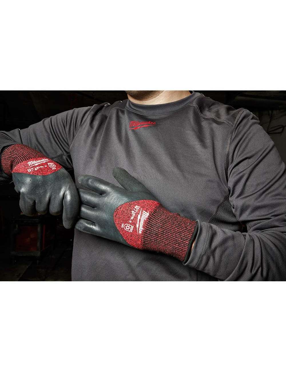 X-Large Red Latex Level 3 Cut Resistant Insulated Winter Dipped Work Gloves