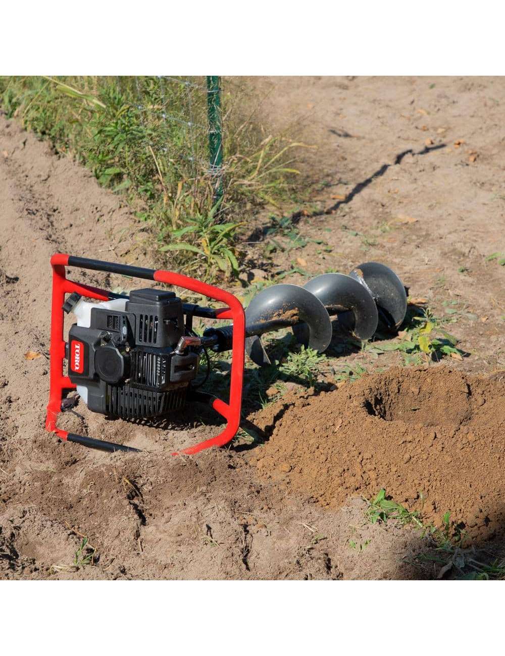 1-Person or 2-Person 52 cc 2-Cycle Earth Auger Powerhead with 8 in. Auger Bit