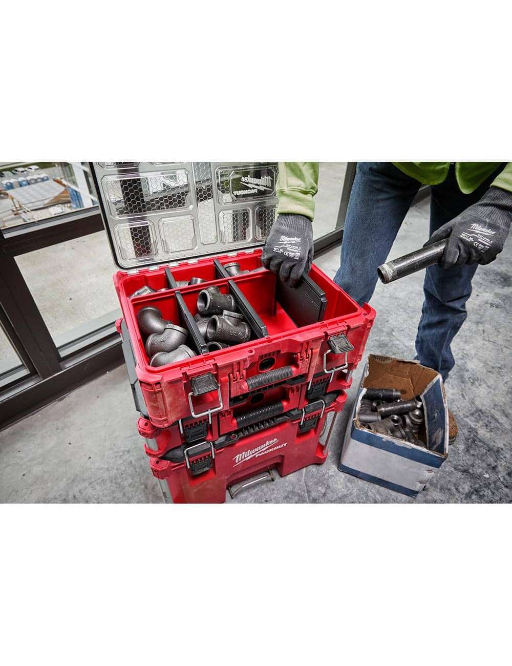 PACKOUT 20 in. Deep Organizer with 6 Compartments and Quick Adjust Dividers