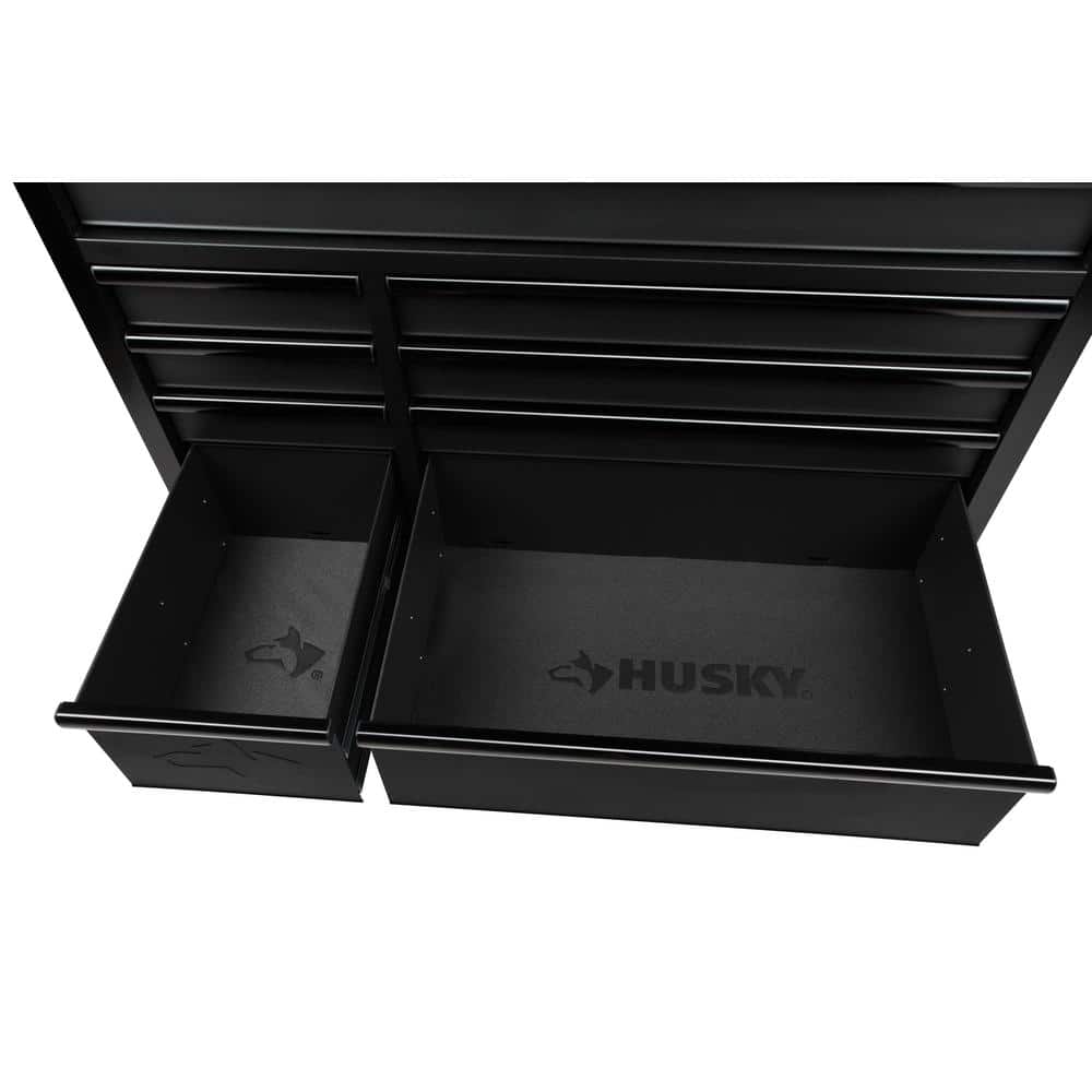 52 in. W x 21 5 in. D Heavy Duty 15 Drawer Combination Rolling Tool Chest Top Tool Cabinet with LED Light in. Matte Black