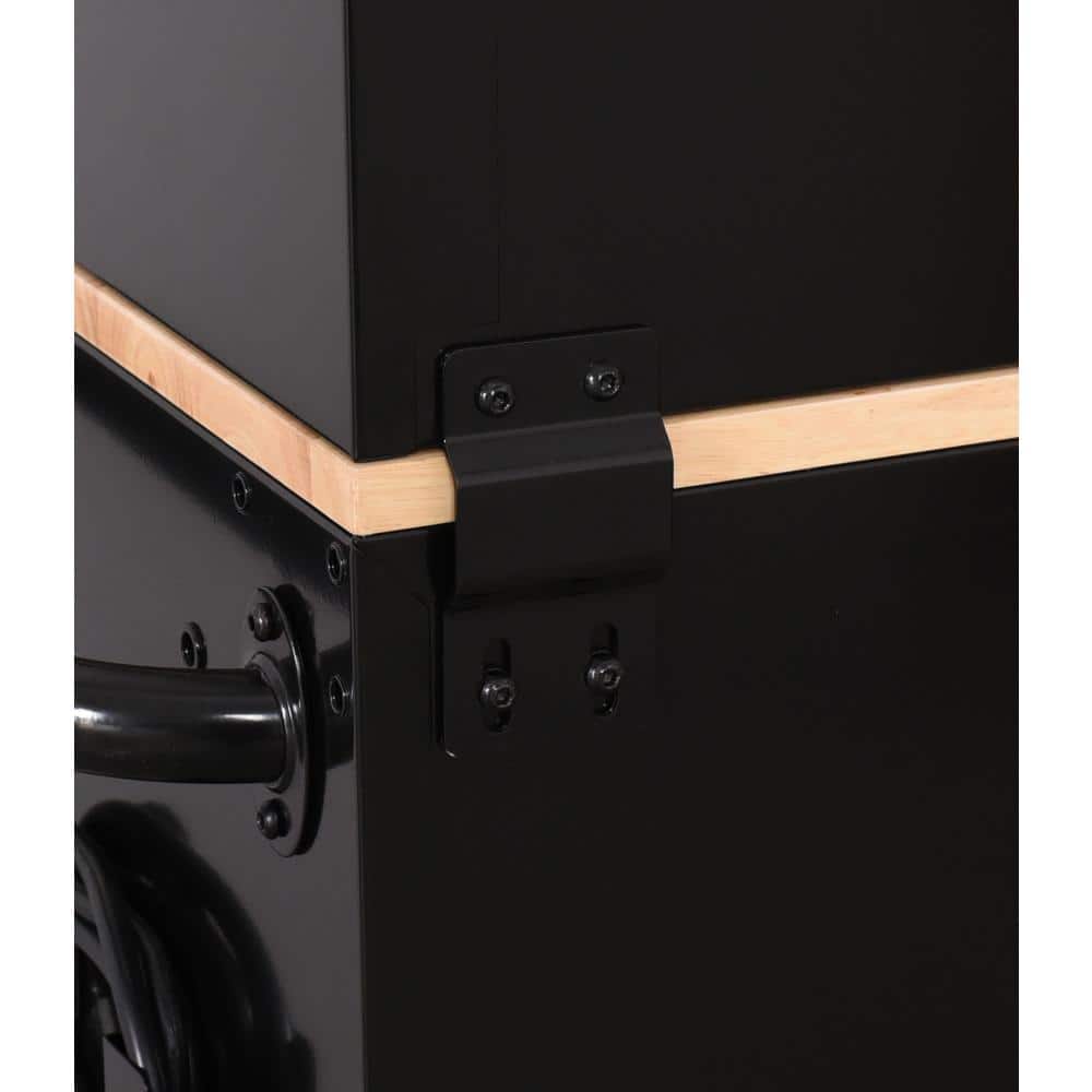 Modular 52 in. W 10 Drawer Black Mobile Workbench Cabinet with 8 Drawer Top Tool Chest