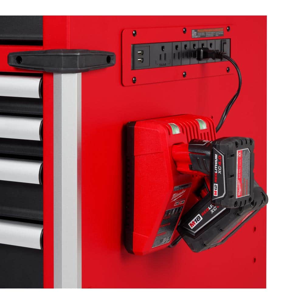 52 in. W x 22 in. D 12 Drawer Heavy Duty Mobile Workbench Cabinet in. Red