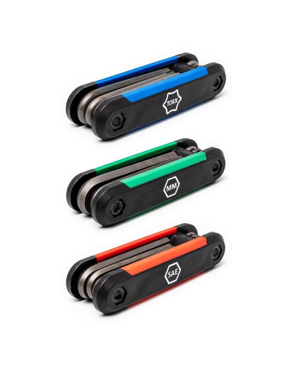 SAE/Metric Folding Hex Key Set With Bonus Torx Set (3-Piece)