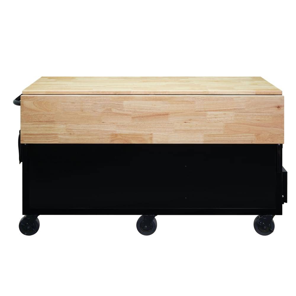 62 in. W x 36 in. D Standard Duty 12 Drawer Mobile Workbench Tool Chest with Full Length Extension Table in. All Black