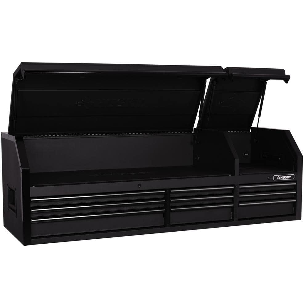 72 in. W x 23 in. D Heavy Duty 9 Drawer Top Tool Chest in. Matte Black