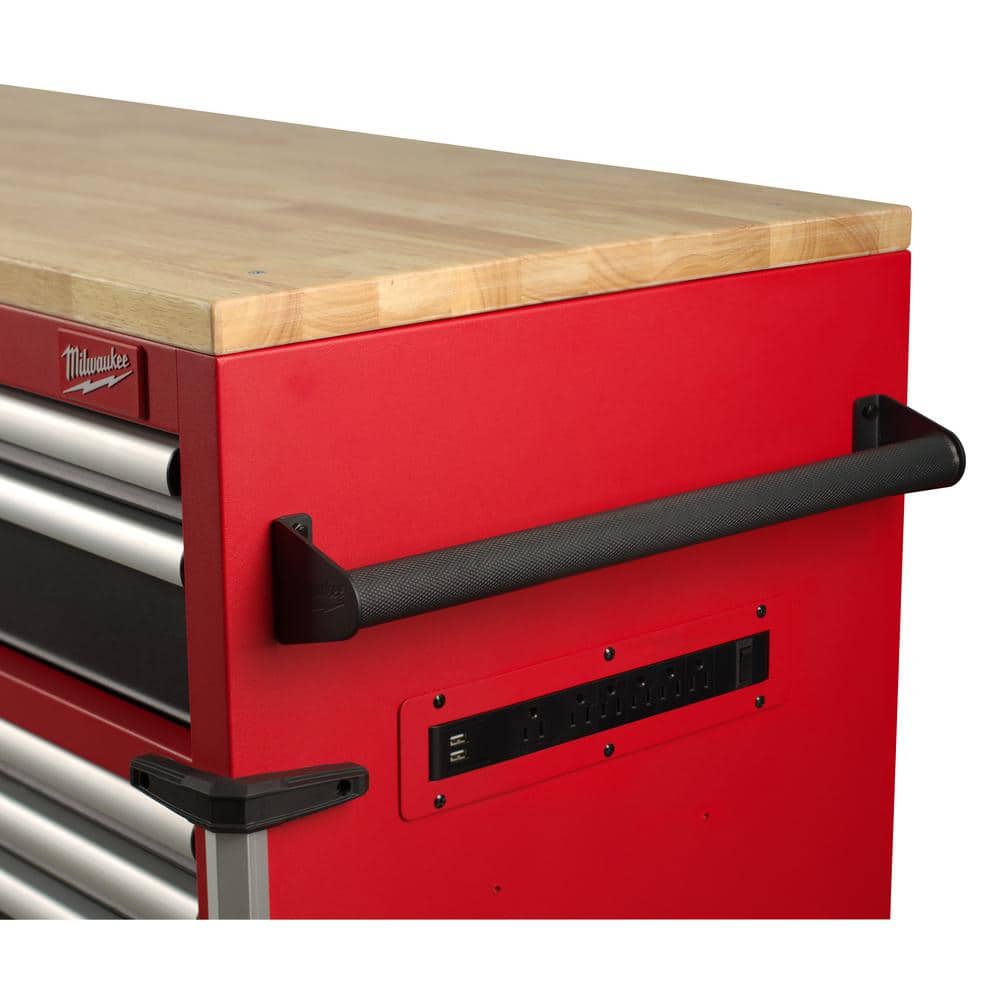 52 in. W x 22 in. D 12 Drawer Heavy Duty Mobile Workbench Cabinet in. Red