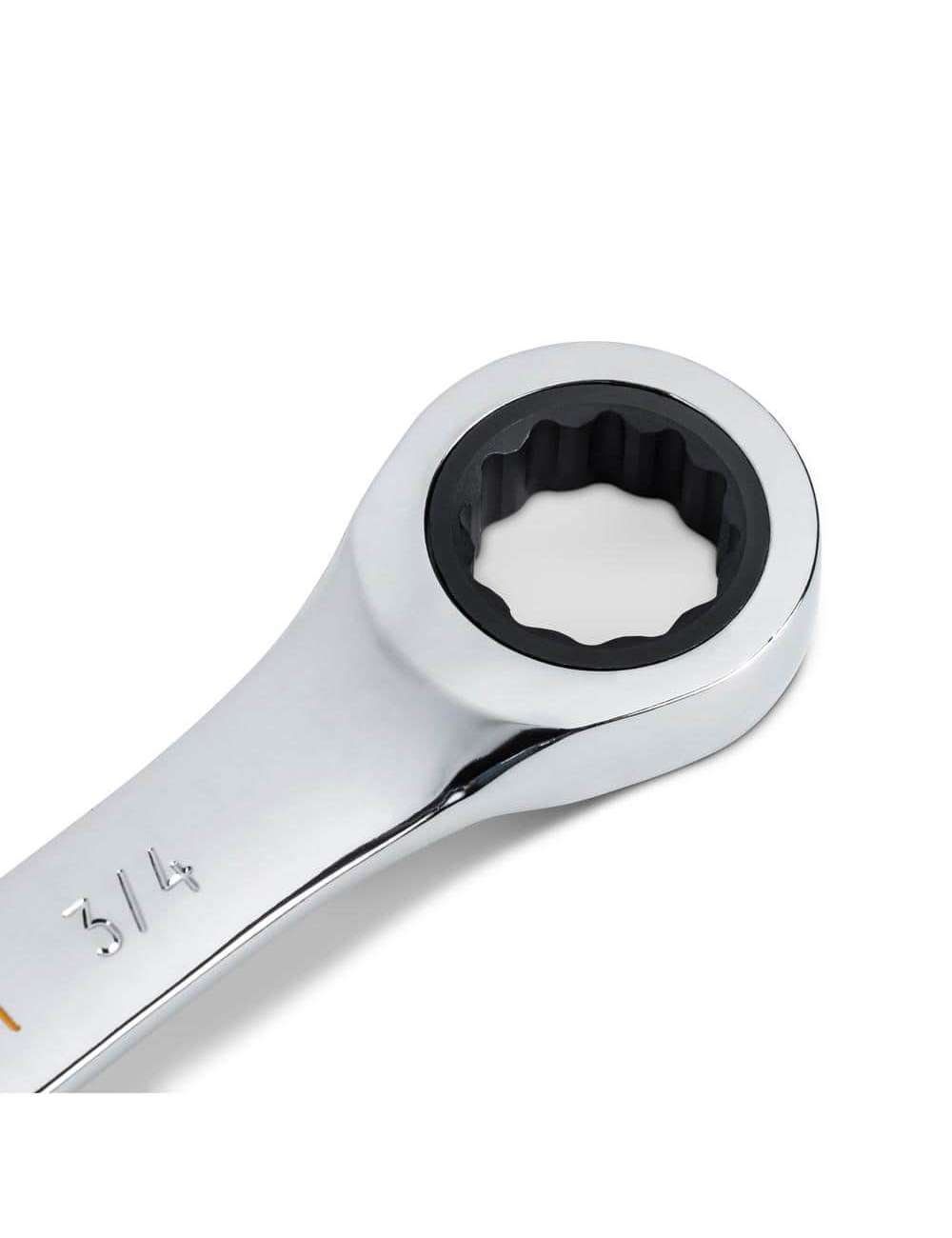 SAE/MM 90-Tooth Pro Combination Ratcheting Wrench Tool Set with Tray (18-Piece)