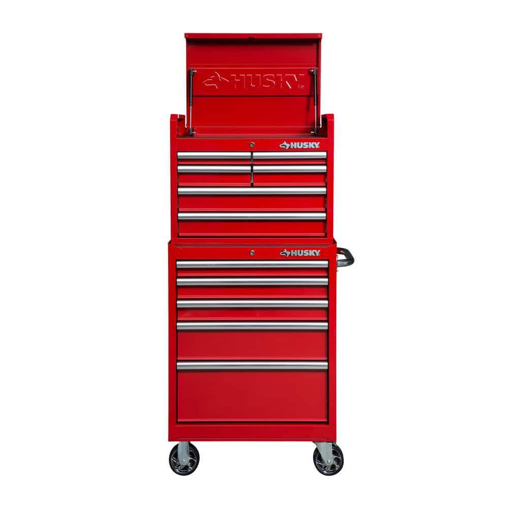 27 in. 11 Drawer Tool Chest and Cabinet Combo in. Red