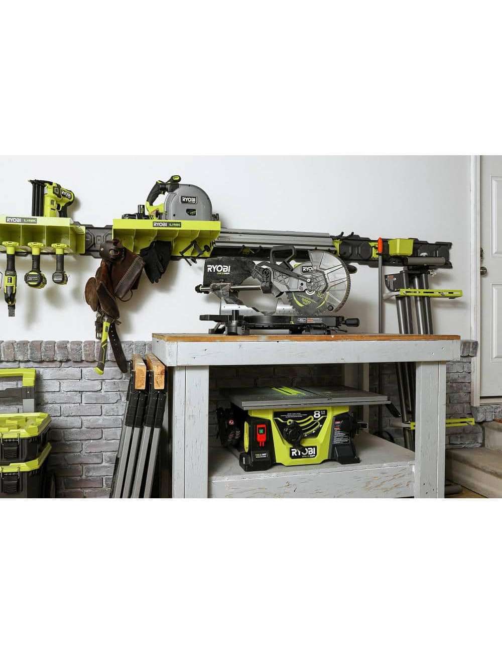 ONE+ HP 18V Brushless Cordless 10 in. Sliding Compound Miter Saw Kit with 4.0 Ah Battery, Charger, and Miter Saw Stand