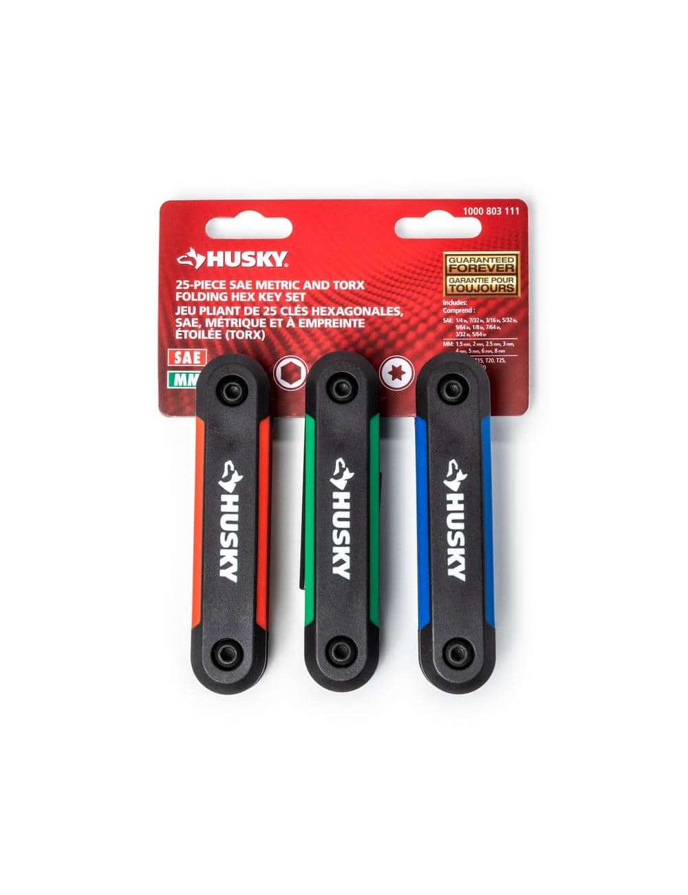 SAE/Metric Folding Hex Key Set With Bonus Torx Set (3-Piece)