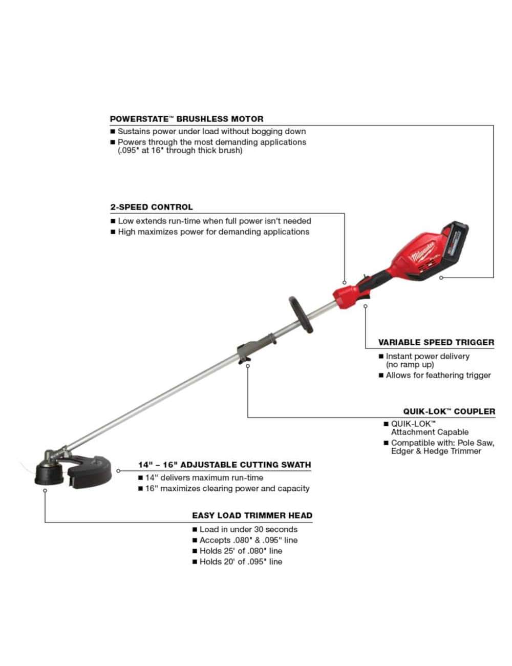 M18 FUEL 18-Volt Lithium-Ion Brushless Cordless QUIK-LOK String Trimmer/Blower Combo Kit with Edger Attachment(3-Tool)
