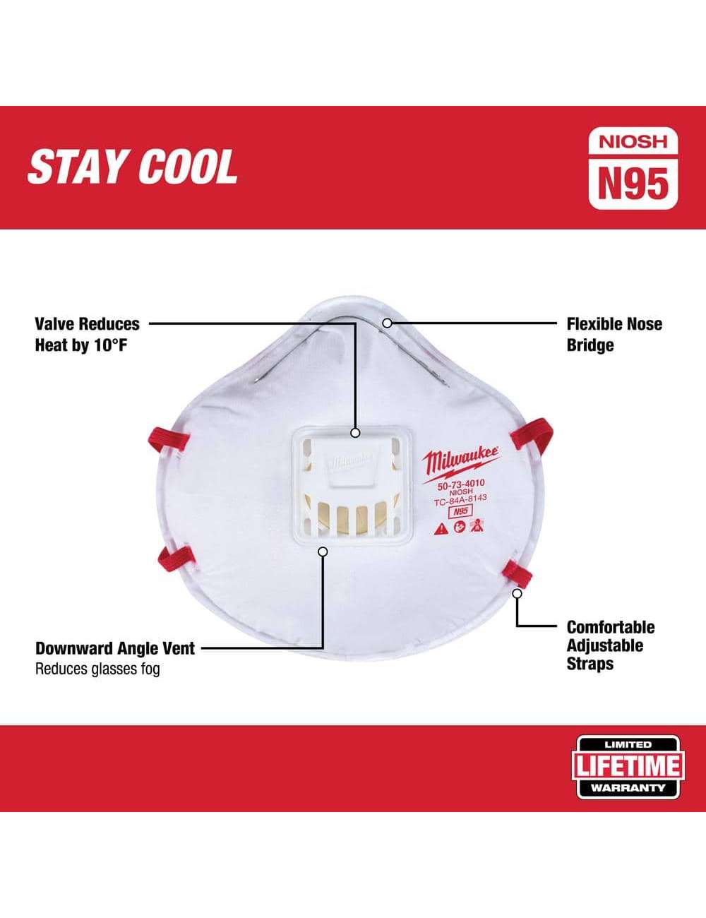 N95 Professional Multi-Purpose Valved Respirator (10-Pack)