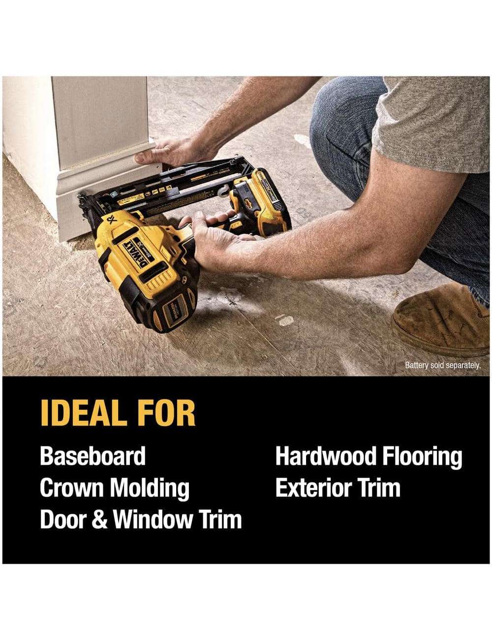 20V MAX XR Lithium-Ion Cordless 16-Gauge Angled Finish Nailer (Tool Only)