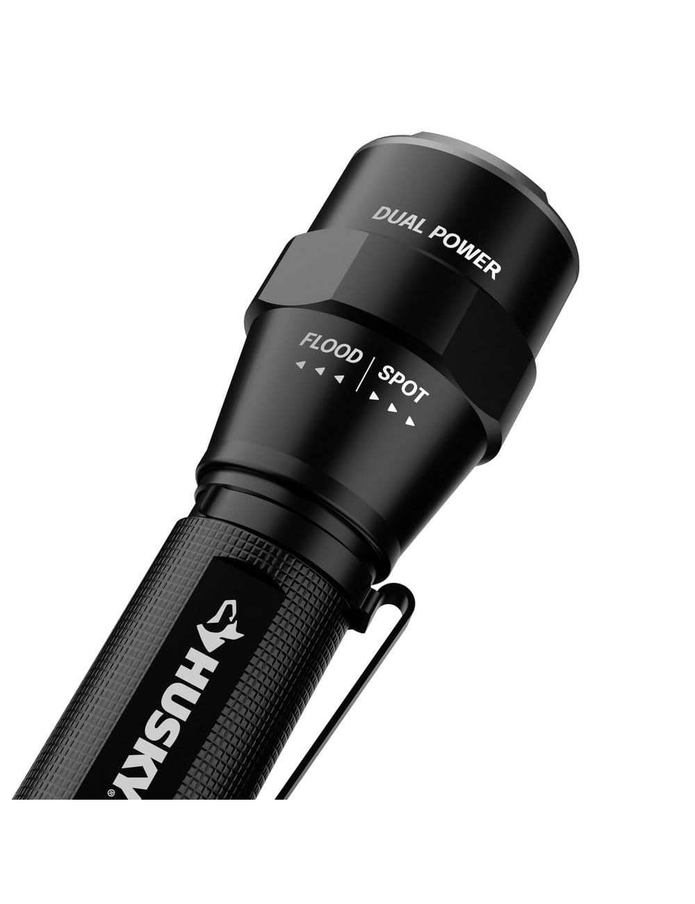 1200 Lumens Dual Power LED Rechargeable Focusing Flashlight with Rechargeable Battery and USB-C Cable Included