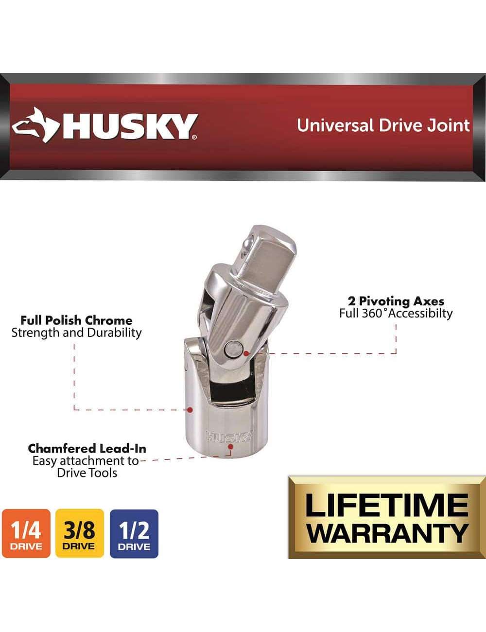 1/4 in., 3/8 in., 1/2 in. Drive Accessory Set (19-Piece)