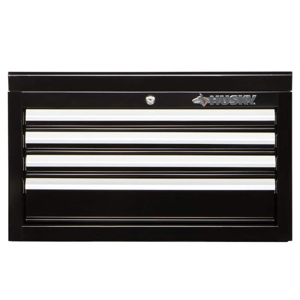 26 in. W x 12 in. D Standard Duty 4 Drawer Top Tool Chest in. Gloss Black