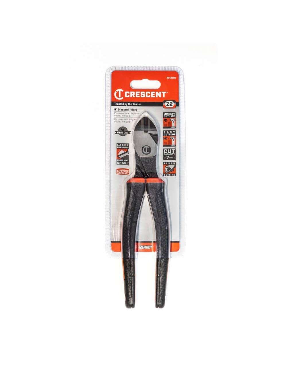 8 in. Z2 Dual Material High Leverage Diagonal Cutting Pliers