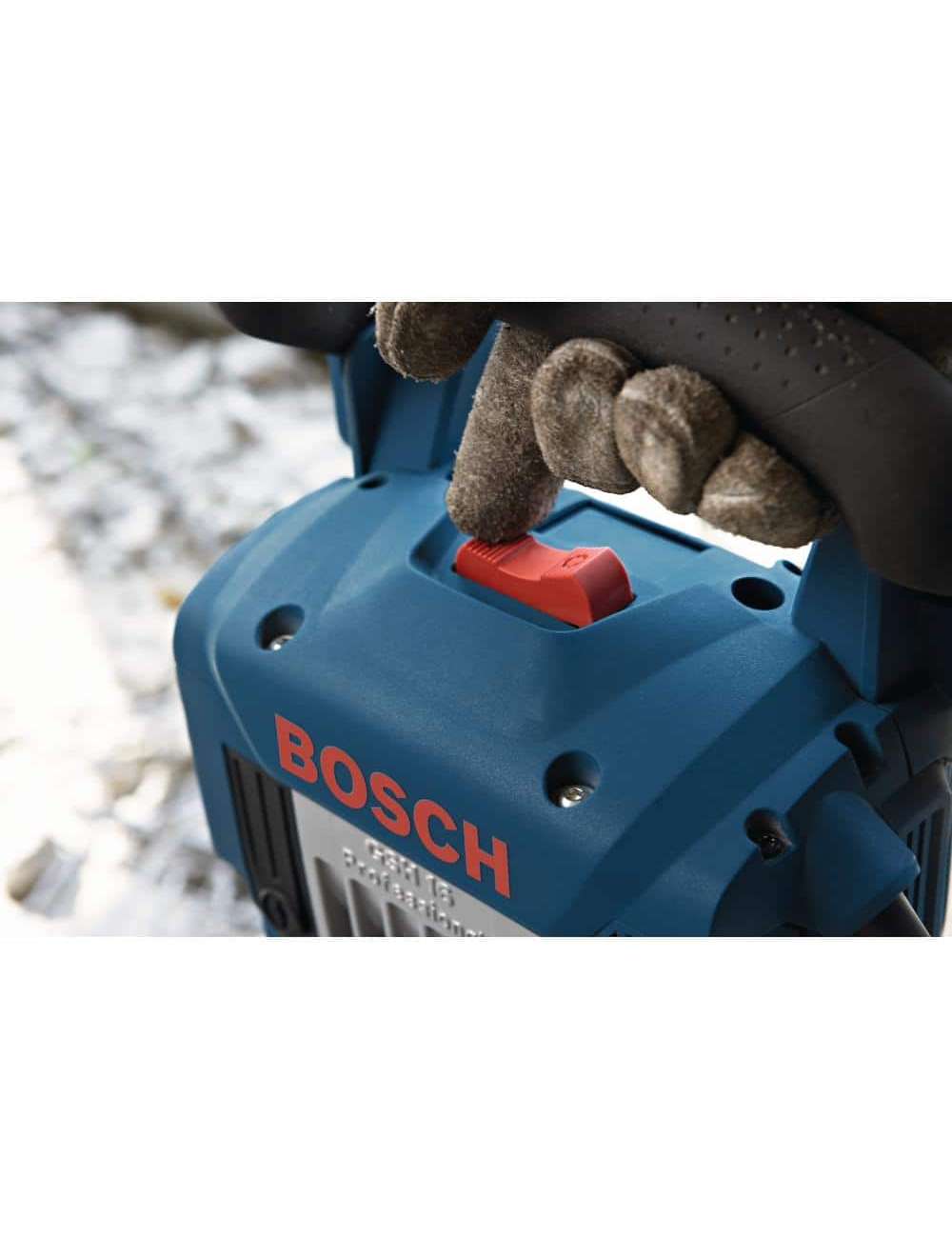 15 Amp 1-1/8 in. Corded Concrete Electric Hex Breaker Hammer Kit with Hard Carrying Case with Wheels