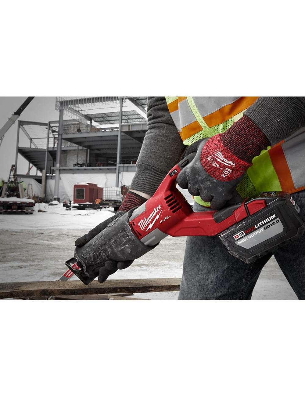 Large Red Latex Level 3 Cut Resistant Insulated Winter Dipped Work Gloves