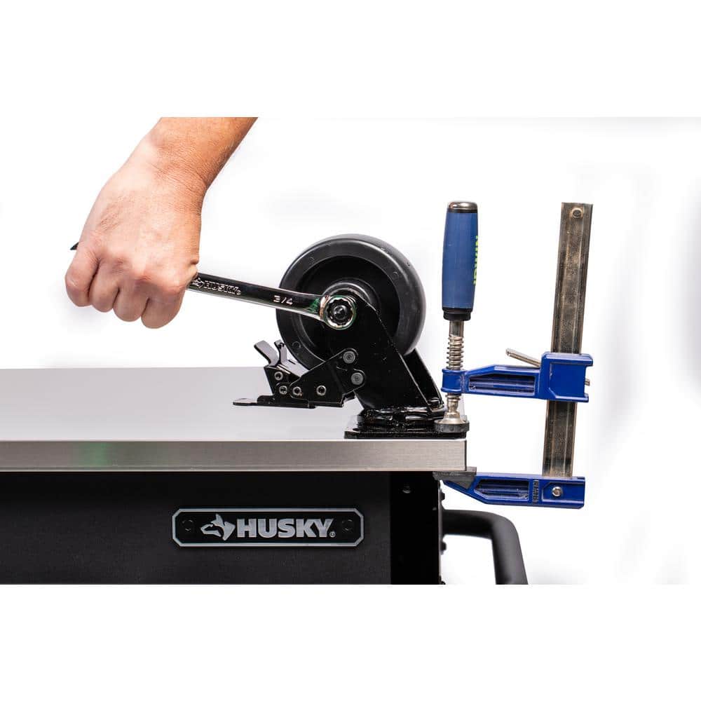 63 in. W x 23 in. D Heavy Duty 11 Drawer Mobile Workbench Cabinet with Flip Top Stainless Steel Top in. Matte Black