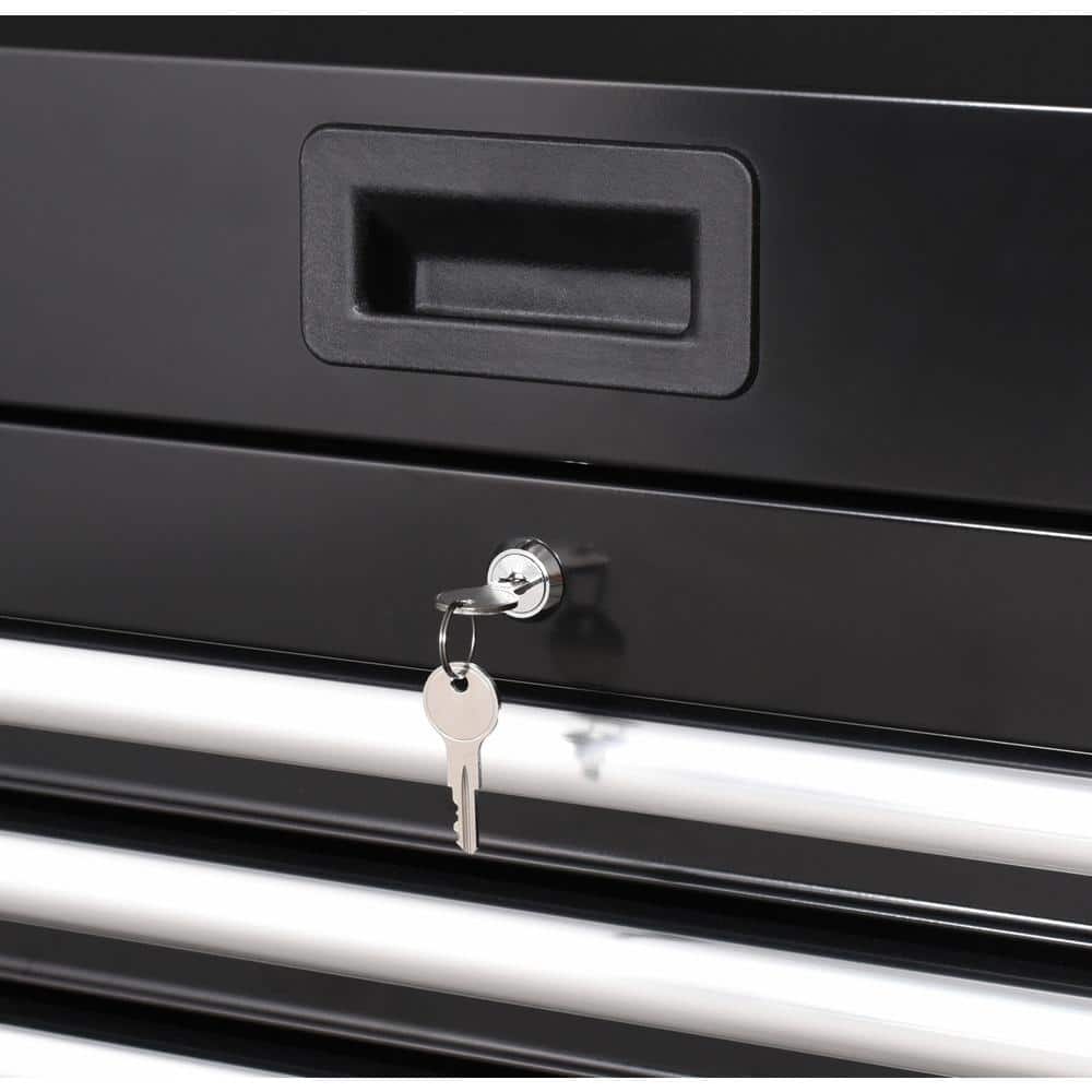 Modular 52 in. 8 Drawer Black Top Tool Chest