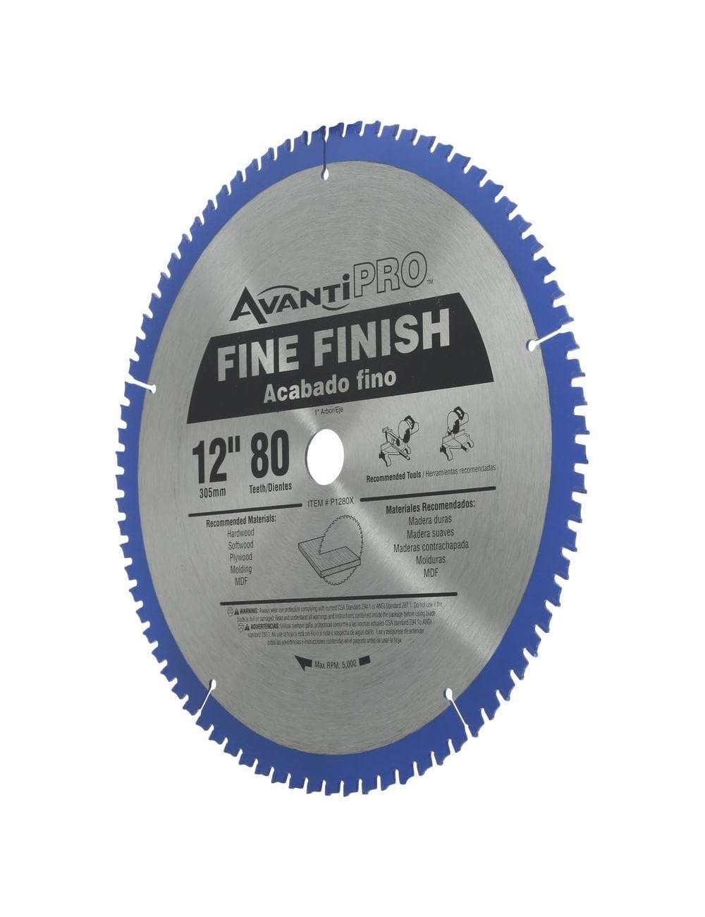 12 in. x 80-Tooth Fine Finish Circular Saw Blade (2-Pack)