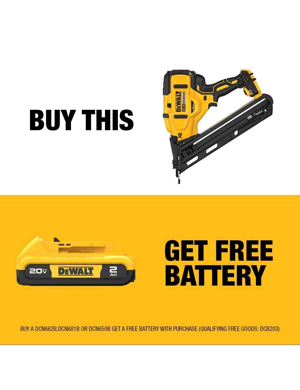 20V MAX XR Lithium-Ion Cordless 15-Gauge Angled Finish Nailer (Tool Only)