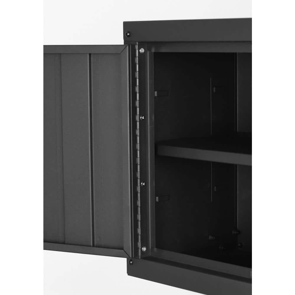 56 in. W x 27 6 in. D 10 Drawer Matte Black Heavy Duty Mobile Workbench with Pegboard and Top Cabinets