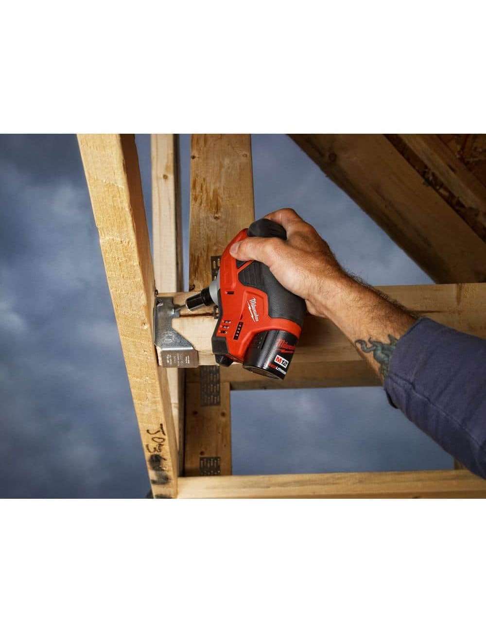 M12 12-Volt Lithium-Ion Cordless Palm Nailer Kit with One 1.5Ah Battery, Charger and Tool Bag