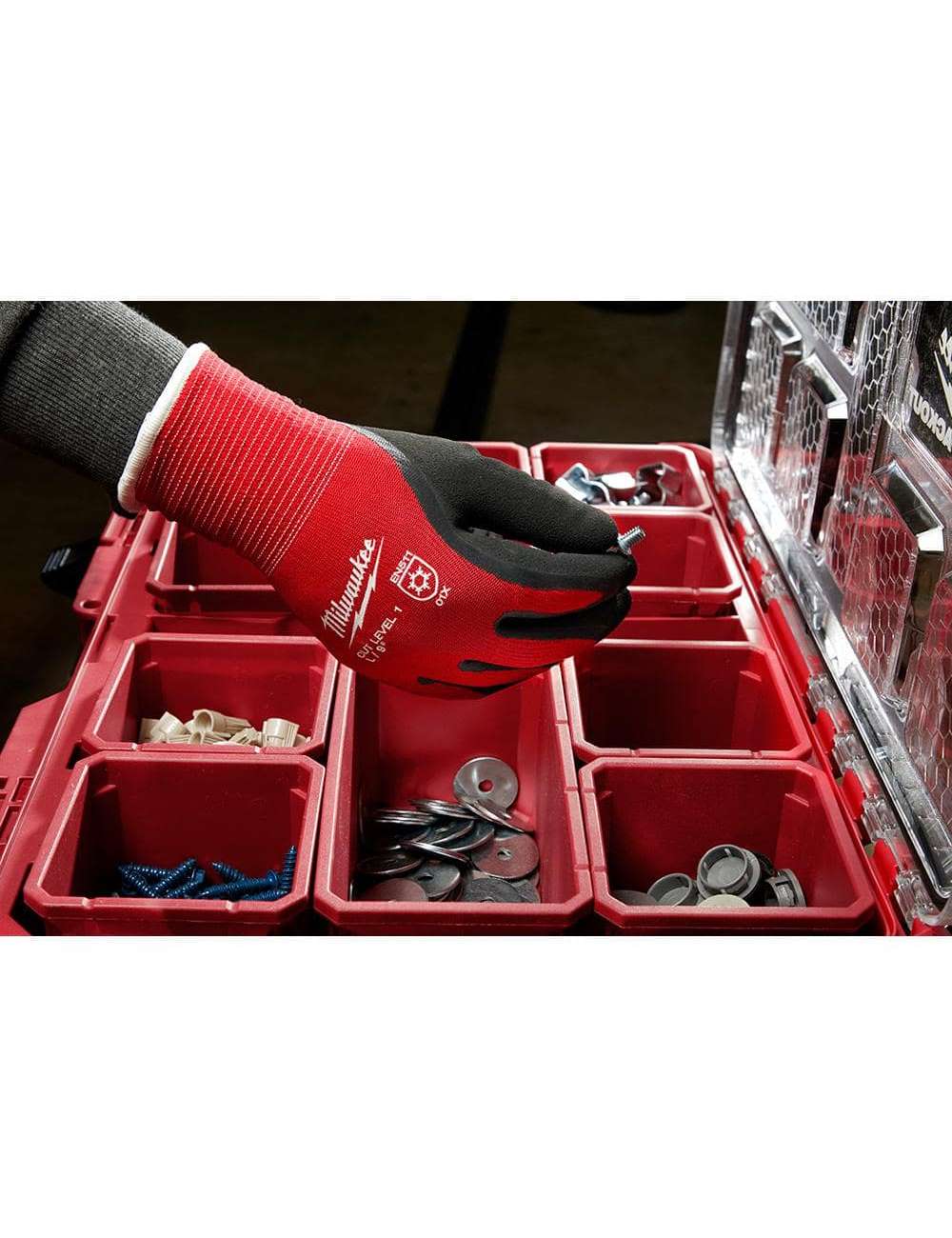 X-Large Red Latex Level 1 Cut Resistant Insulated Winter Dipped Work Gloves