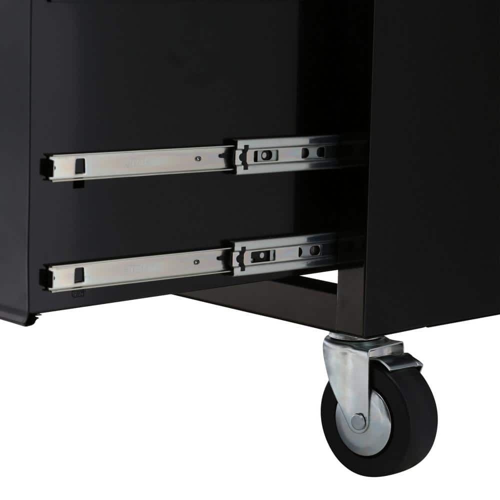 41 in. W x 24 5 in. D Standard Duty 16 Drawer Combination Rolling Tool Chest and Top Tool Cabinet Set in. Gloss Black