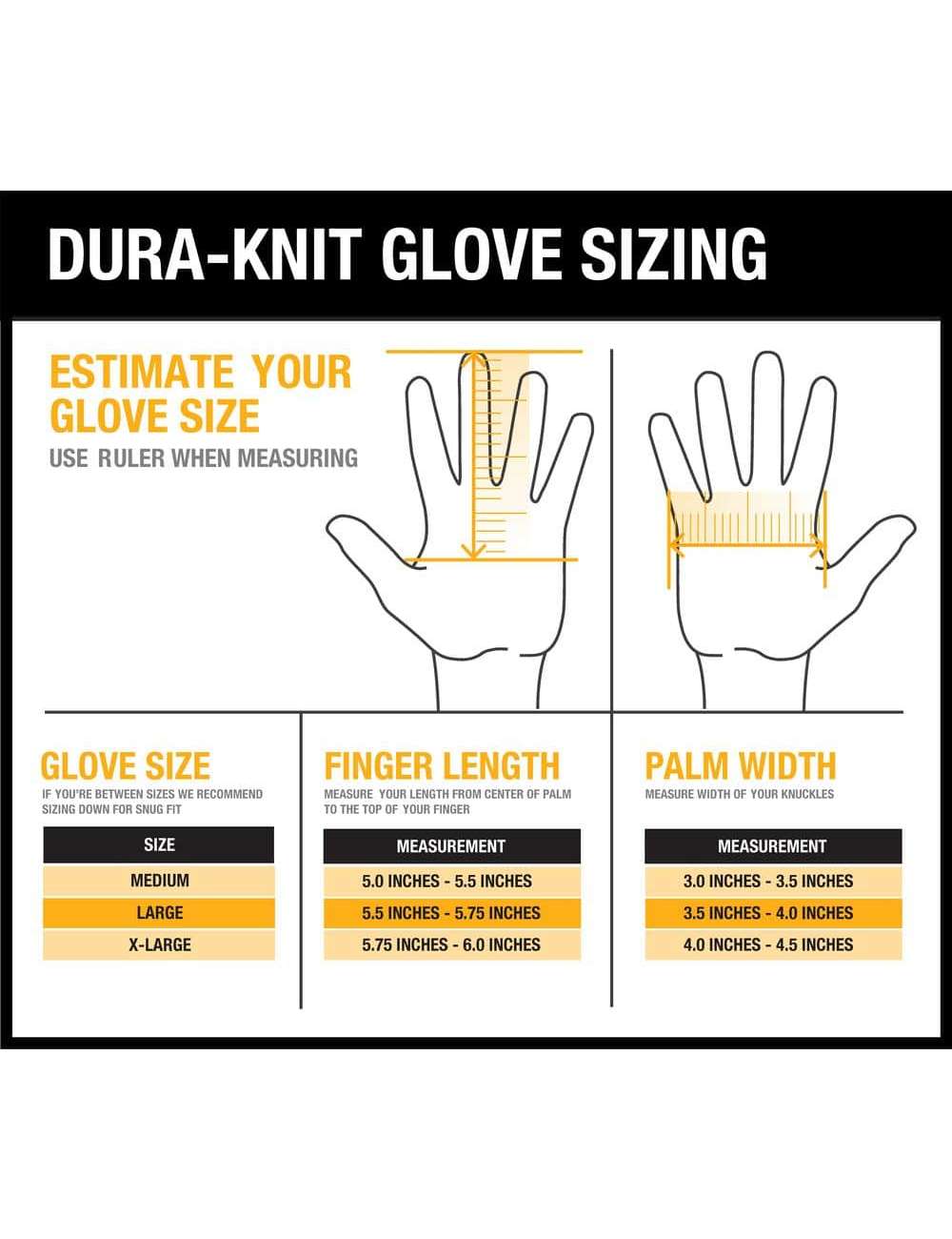 Large Dura-Knit Work Gloves