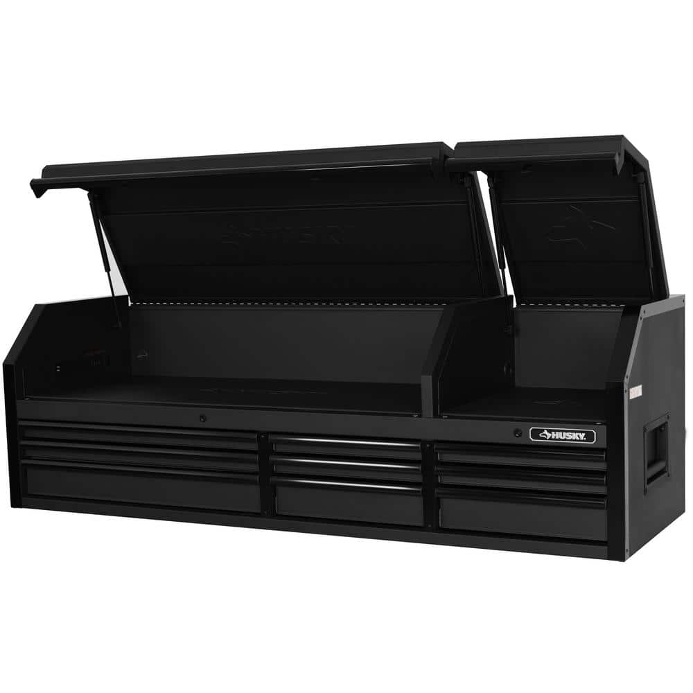 72 in. W x 23 in. D Heavy Duty 9 Drawer Top Tool Chest in. Matte Black