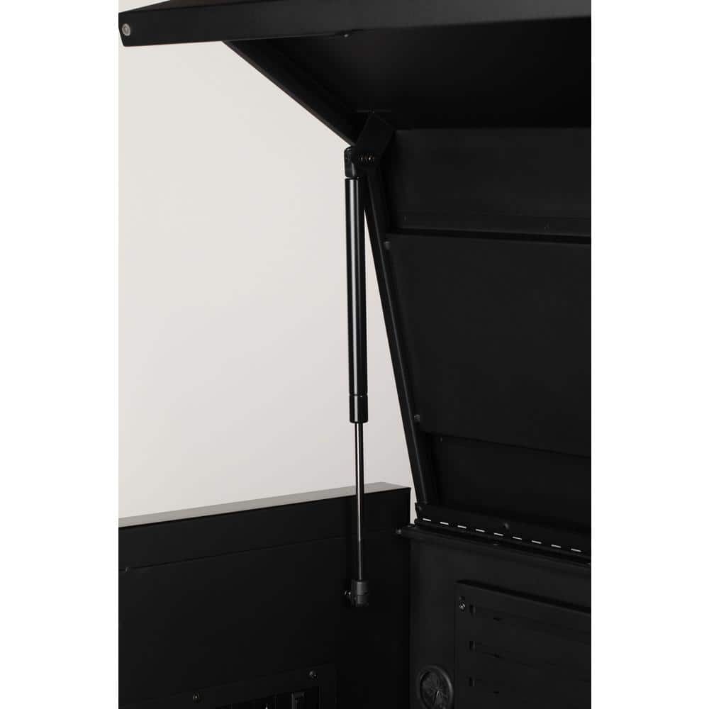 52 in. W x 21 5 in. D Heavy Duty 15 Drawer Combination Rolling Tool Chest Top Tool Cabinet with LED Light in. Matte Black
