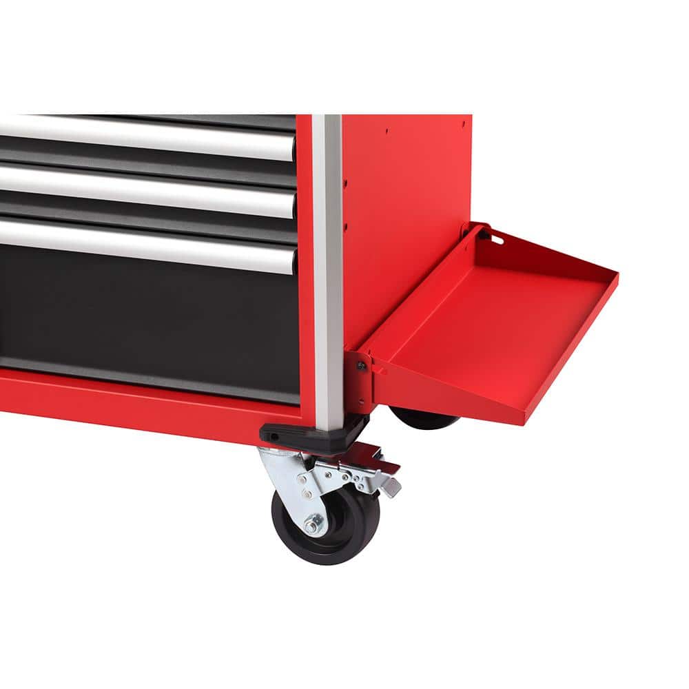 High Capacity 52 in. 11 Drawer Tool Chest Mobile Workbench Cabinet Clamp Ready Wood Top