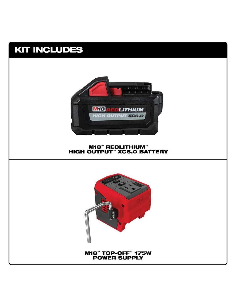 M18 18-Volt 175-Watt Lithium-Ion Powered Compact Inverter with 6.0 Ah Battery