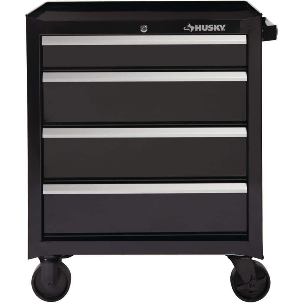 26.5 in. W x 18 in. D Standard Duty 4 Drawer Rolling Tool Cabinet in. Gloss Black