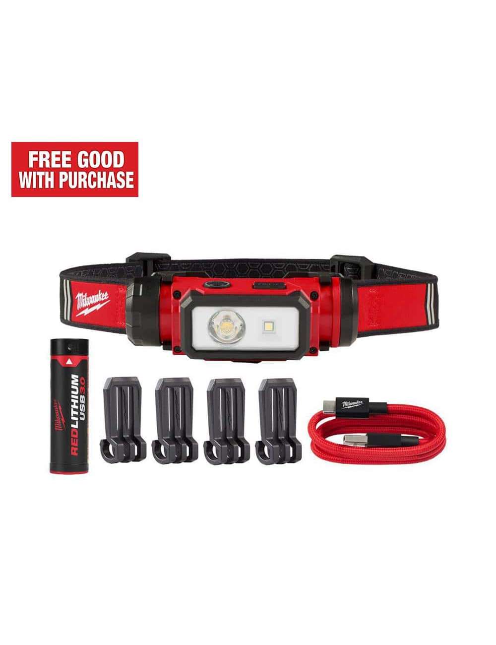 600 Lumens LED REDLITHIUM Hard Hat Headlamp