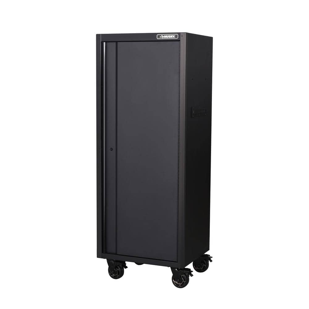 Heavy Duty 27 5 in. 4 Shelf Matte Black Rolling Side Tool Locker