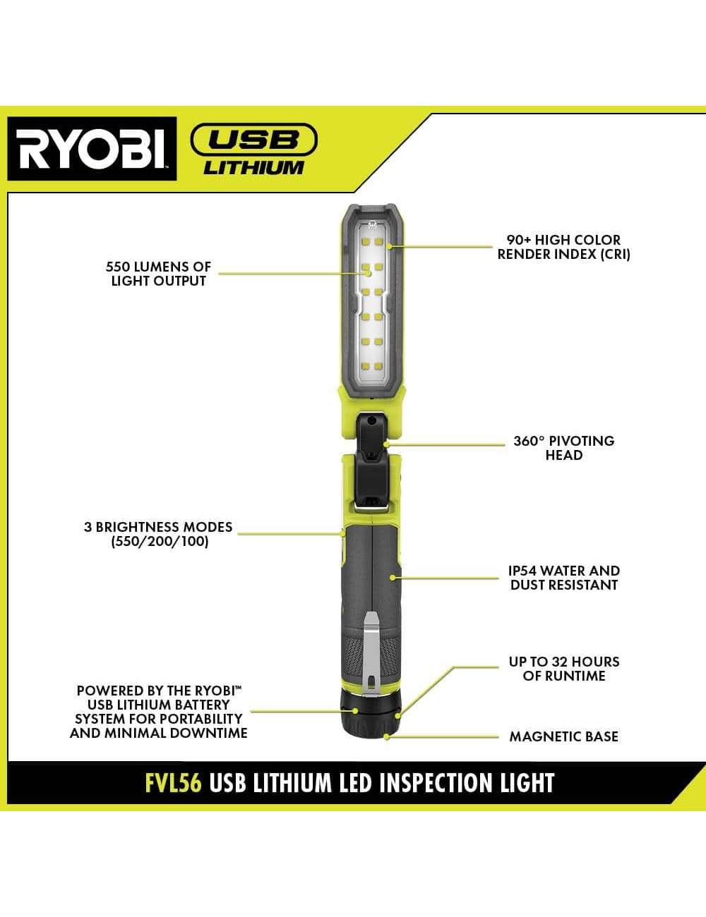 USB Lithium Project Kit with Rotary Tool, Inspection Light, Screwdriver, Glue Pen, (2) 2 Ah Batteries, & Charging Cable