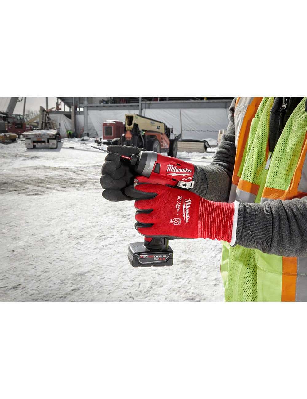 X-Large Red Latex Level 1 Cut Resistant Insulated Winter Dipped Work Gloves