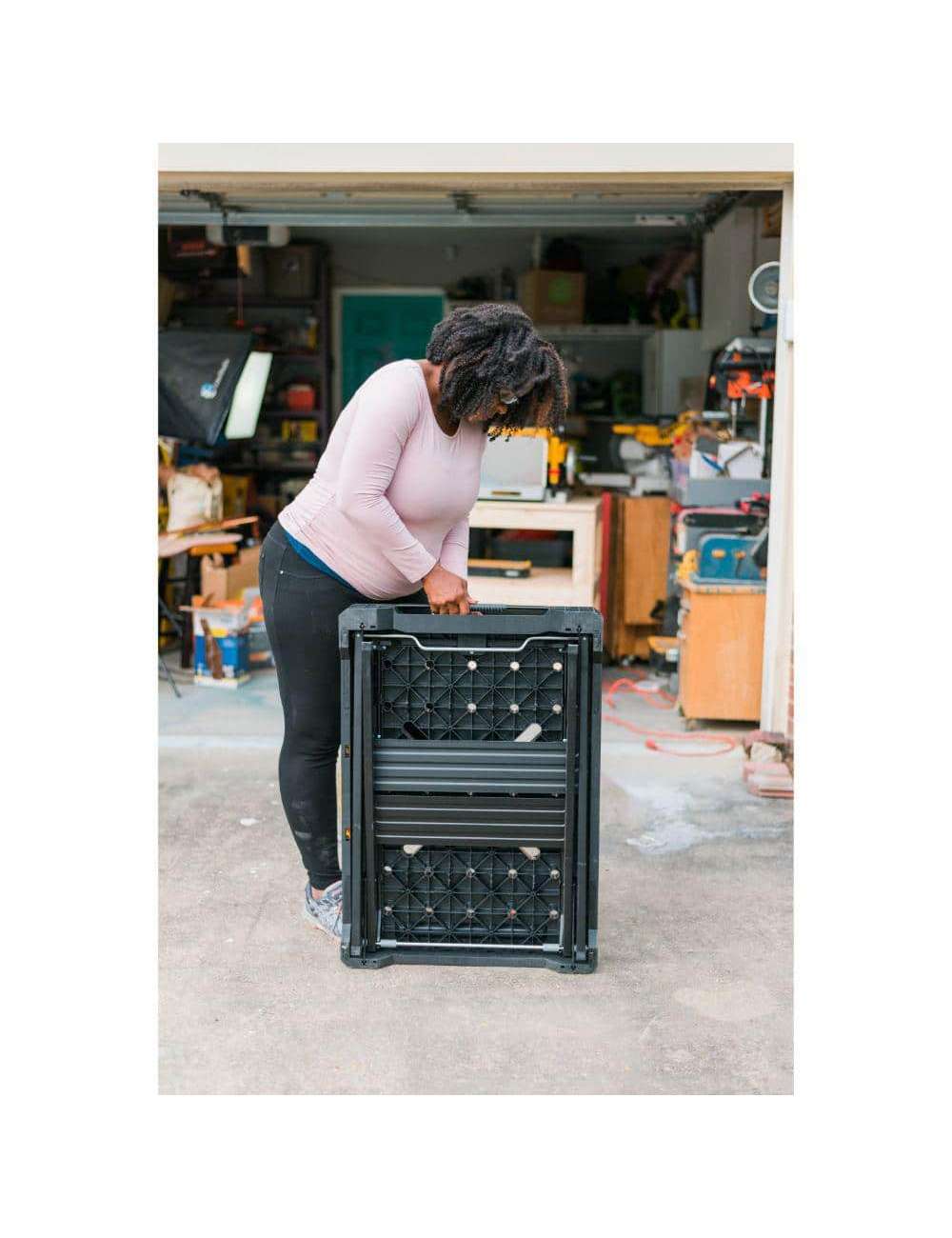 33 in. H Plastic Folding Portable Workbench
