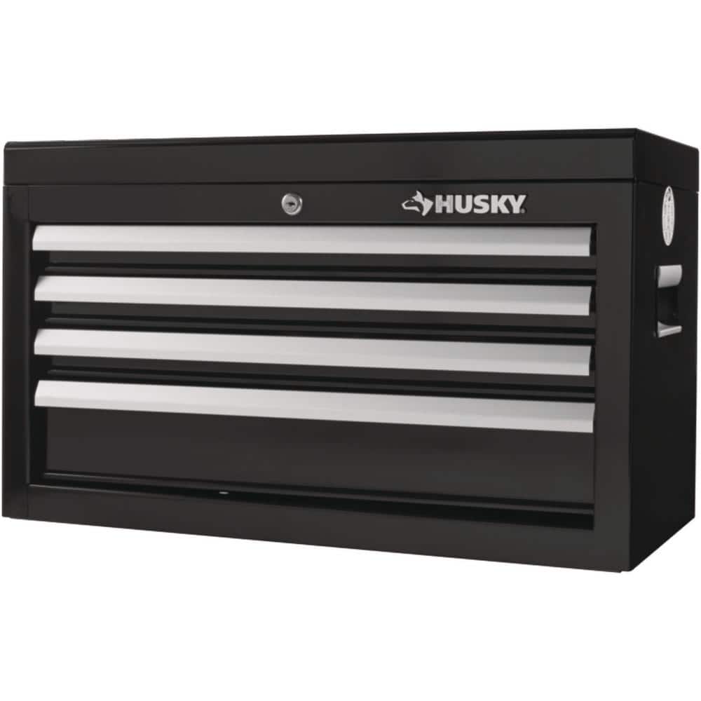 26 in. W x 12 in. D Standard Duty 4 Drawer Top Tool Chest in. Gloss Black