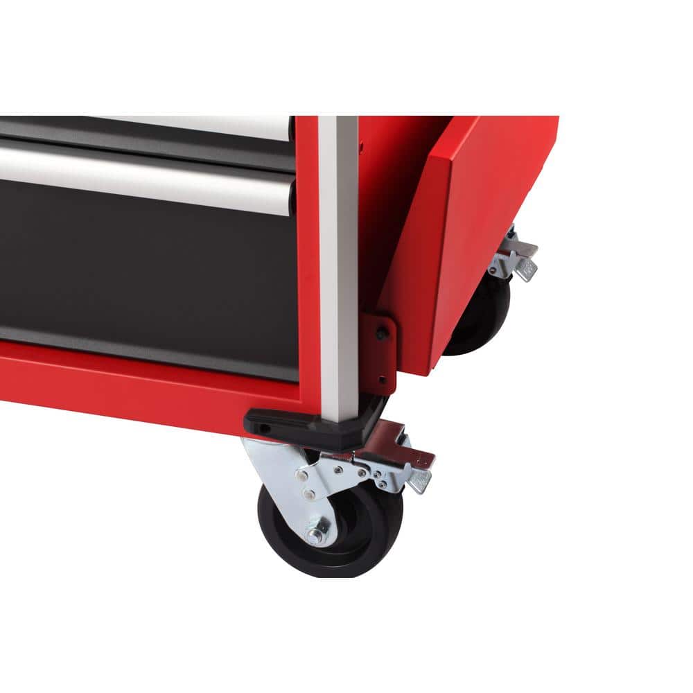 High Capacity 52 in. 11 Drawer Tool Chest Mobile Workbench Cabinet Clamp Ready Wood Top