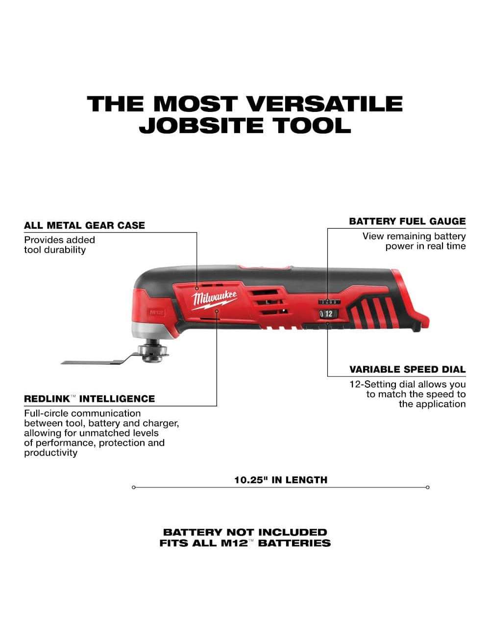 M12 12V Lithium-Ion Cordless Oscillating Multi-Tool (Tool-Only)